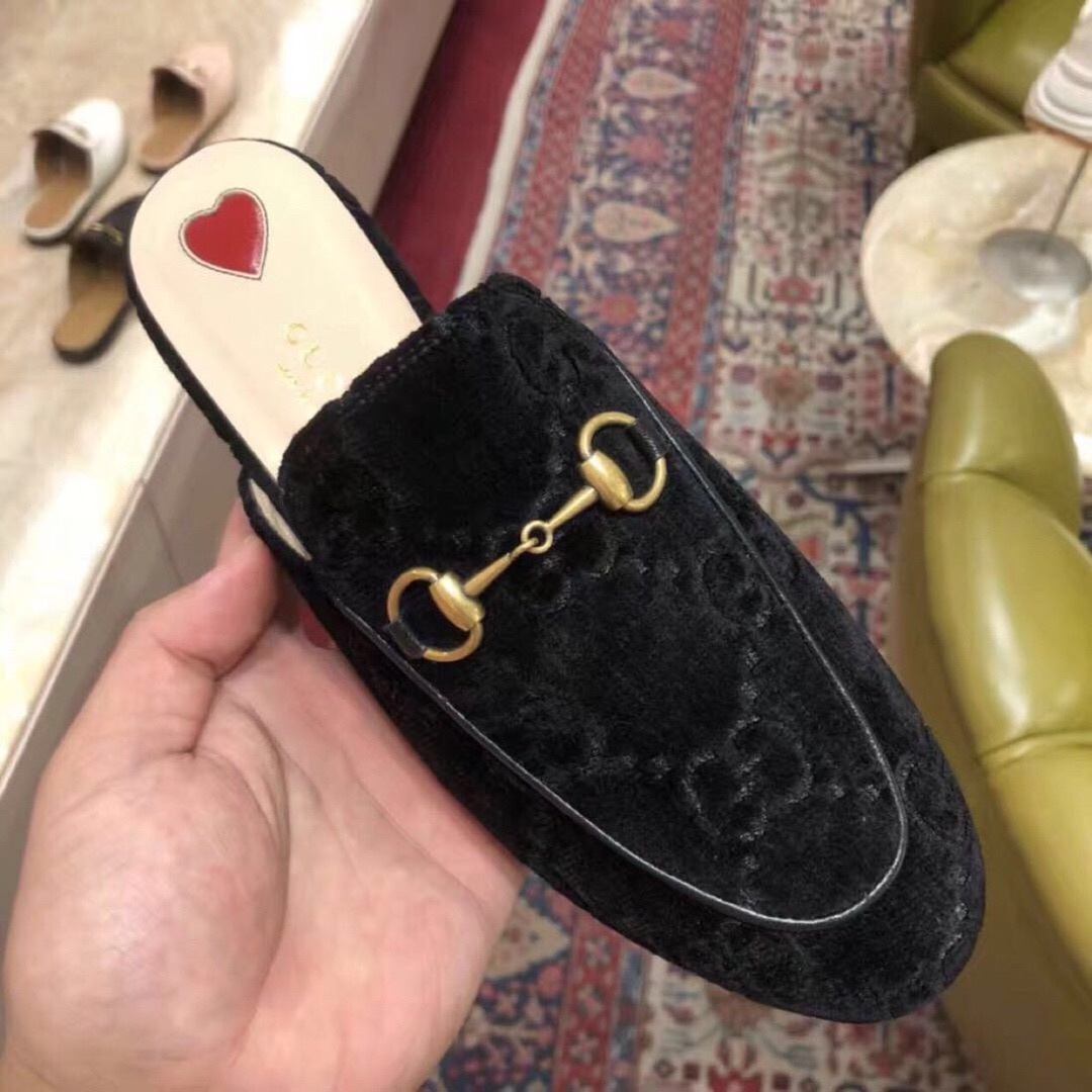 Gucci Princetown Muller Shoes In Black