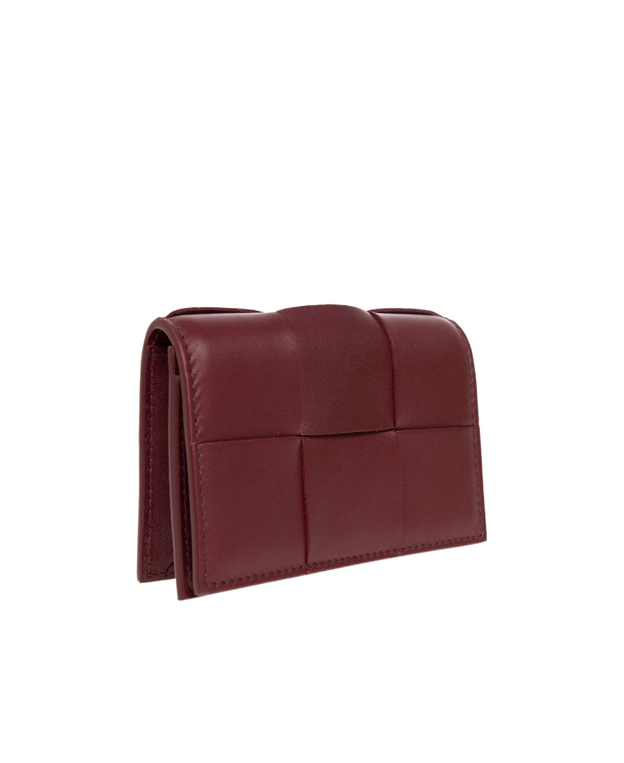 Bottega Veneta Logo Wallet In Red