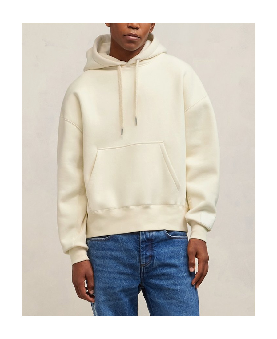 Ami Alexandre Mattiussi Ami Paris Long-sleeved Drawstring Hoodie In White