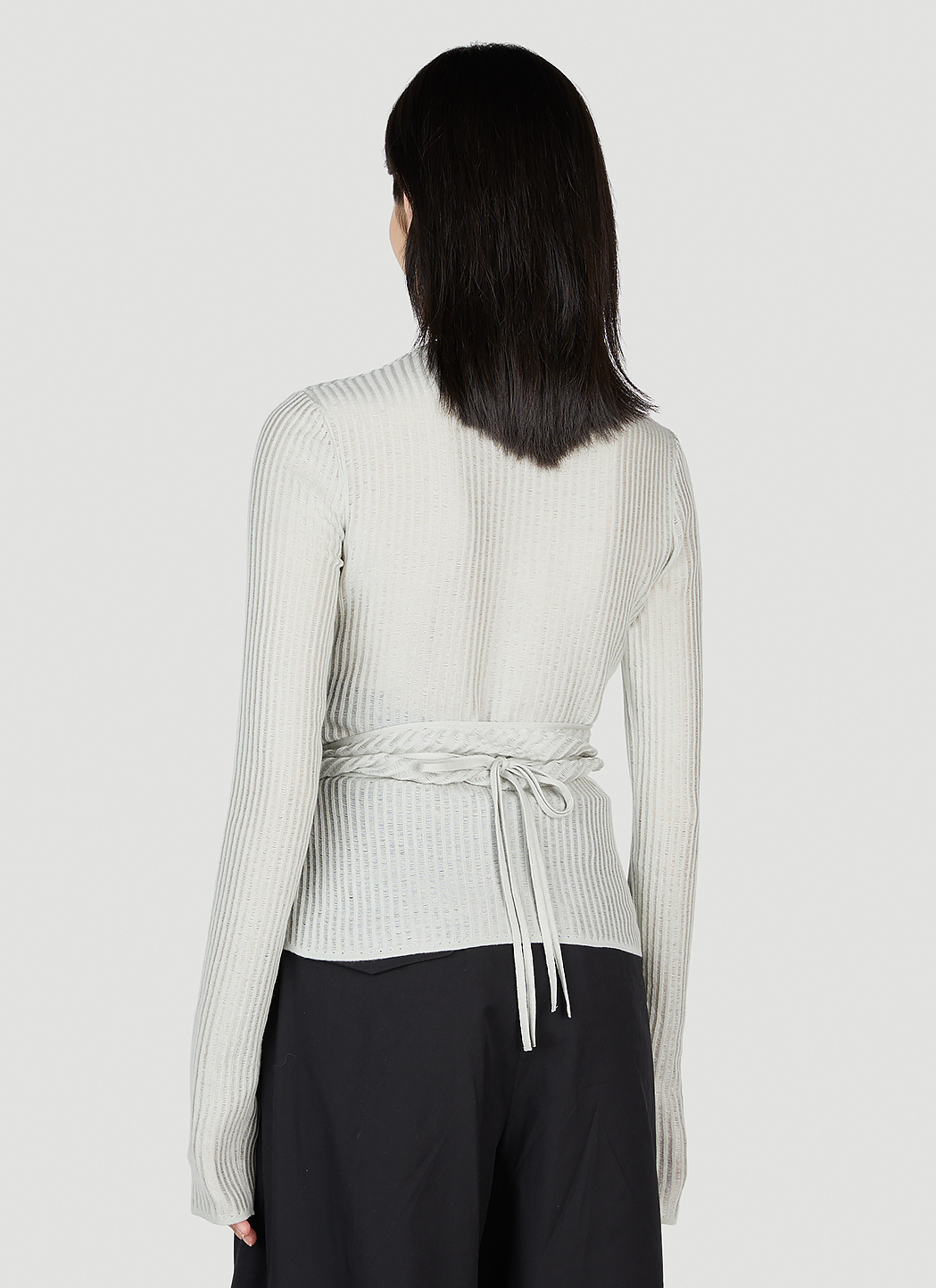 Ann Demeulemeester Woman Sweater Light Grey Size M Cotton In White