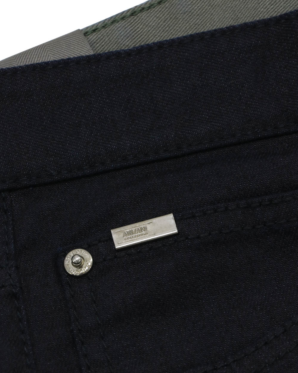 Shop Armani Collezioni Logo Jeans In Black