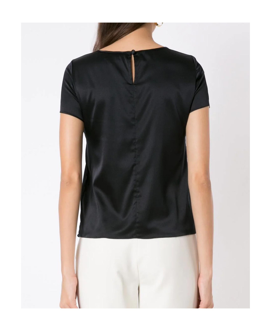 Shop Emporio Armani Scoop Neck T-shirt In Black