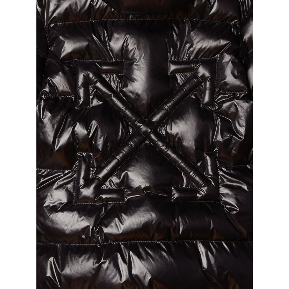 Off-white Arrows-motif Quilted Puffer Jacket In Black
