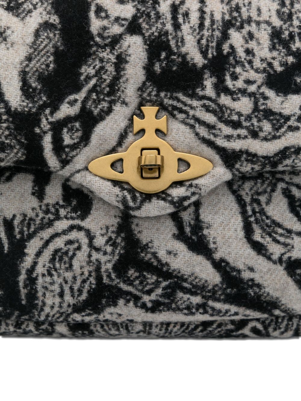 Vivienne Westwood Flap Shoulder Bag In Black