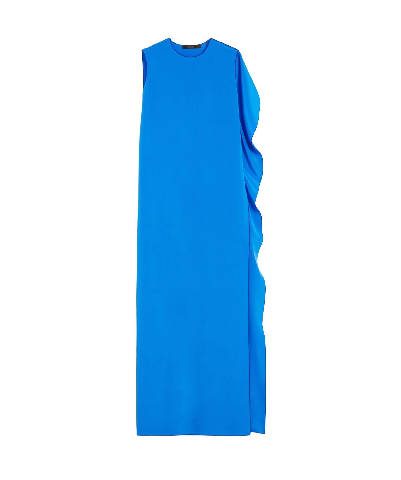 Max Mara Pianoforte Light Blue Flowy Silk Dress Women In Blue