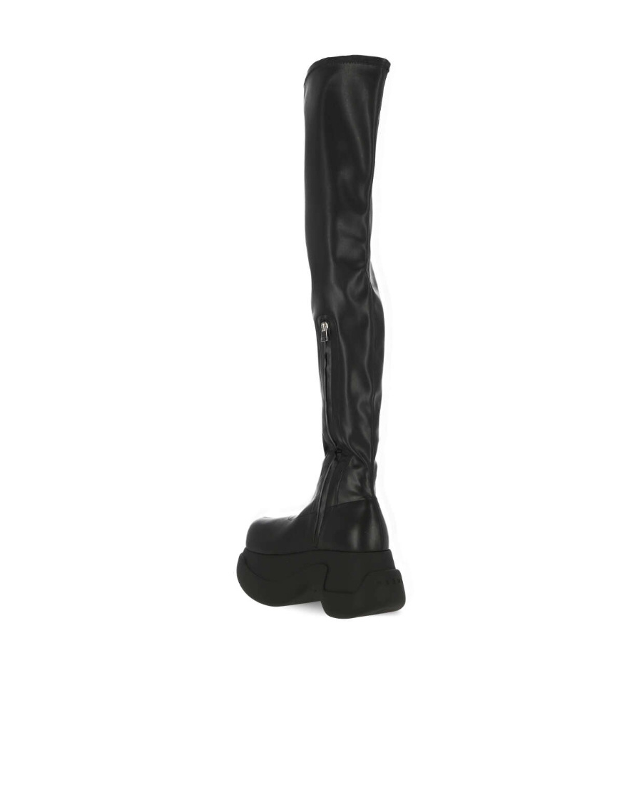 Marni Side Zipper Boots In Black