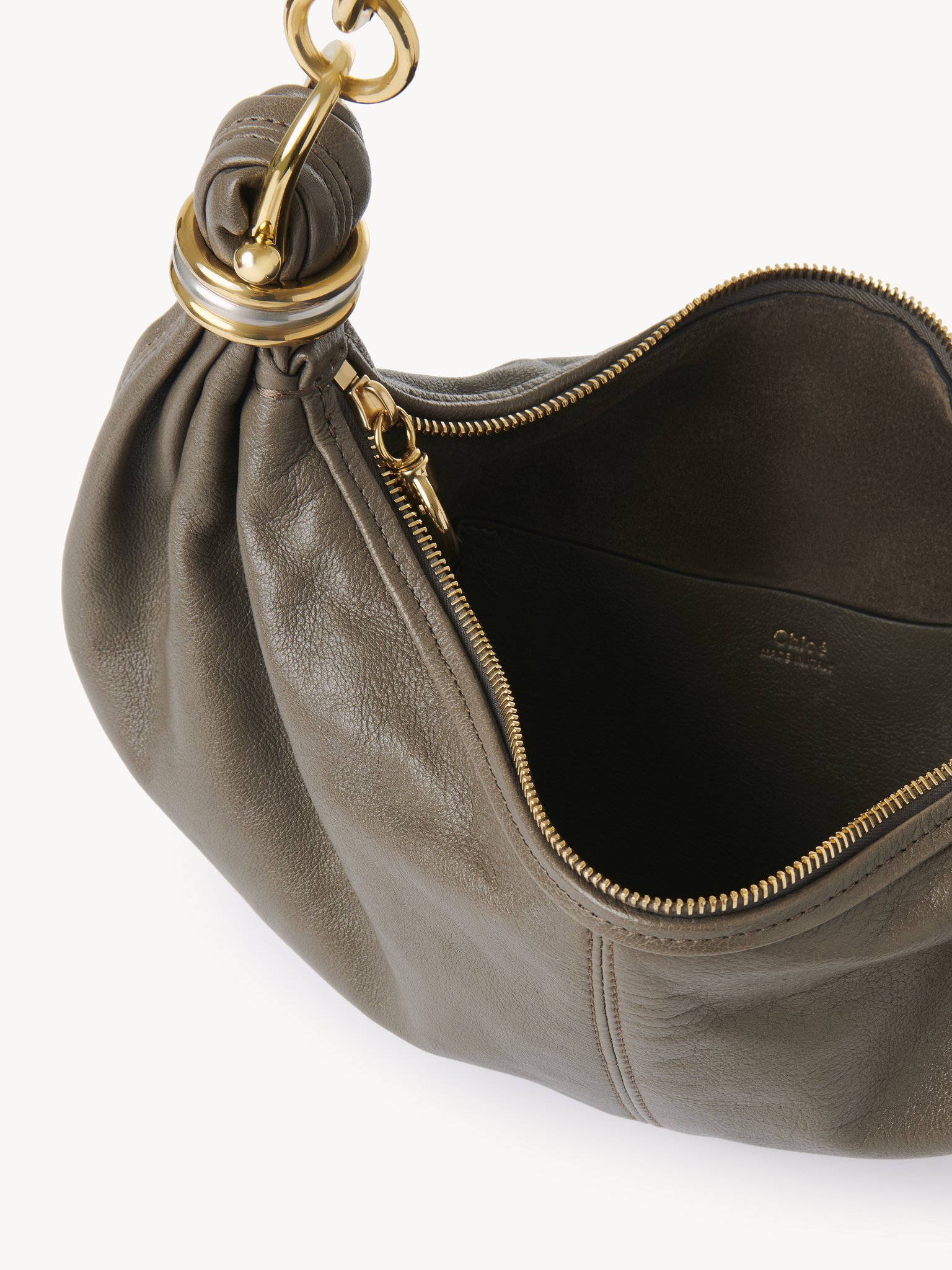 Chloé Bracelet Banana Shoulder Bag In Buffalo Leather In Multicolor