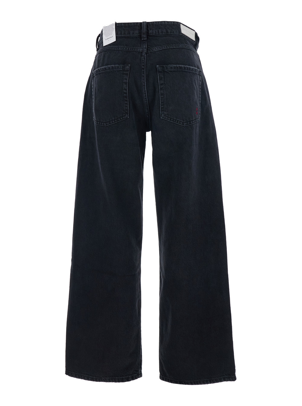 Icon Denim Denim Trousers With Belt Loops In Black