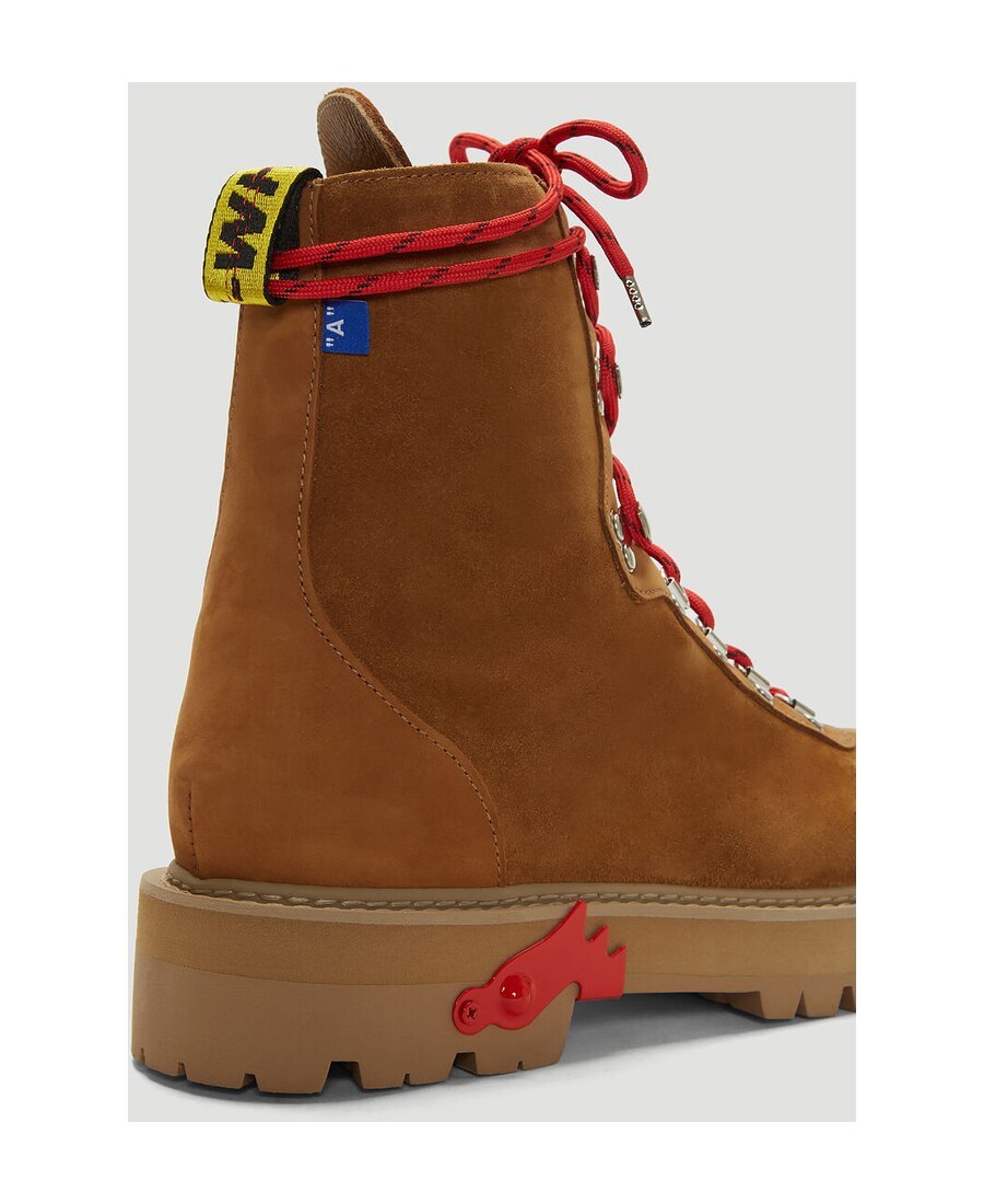 Off-white Brown Ankle Boots In Brown