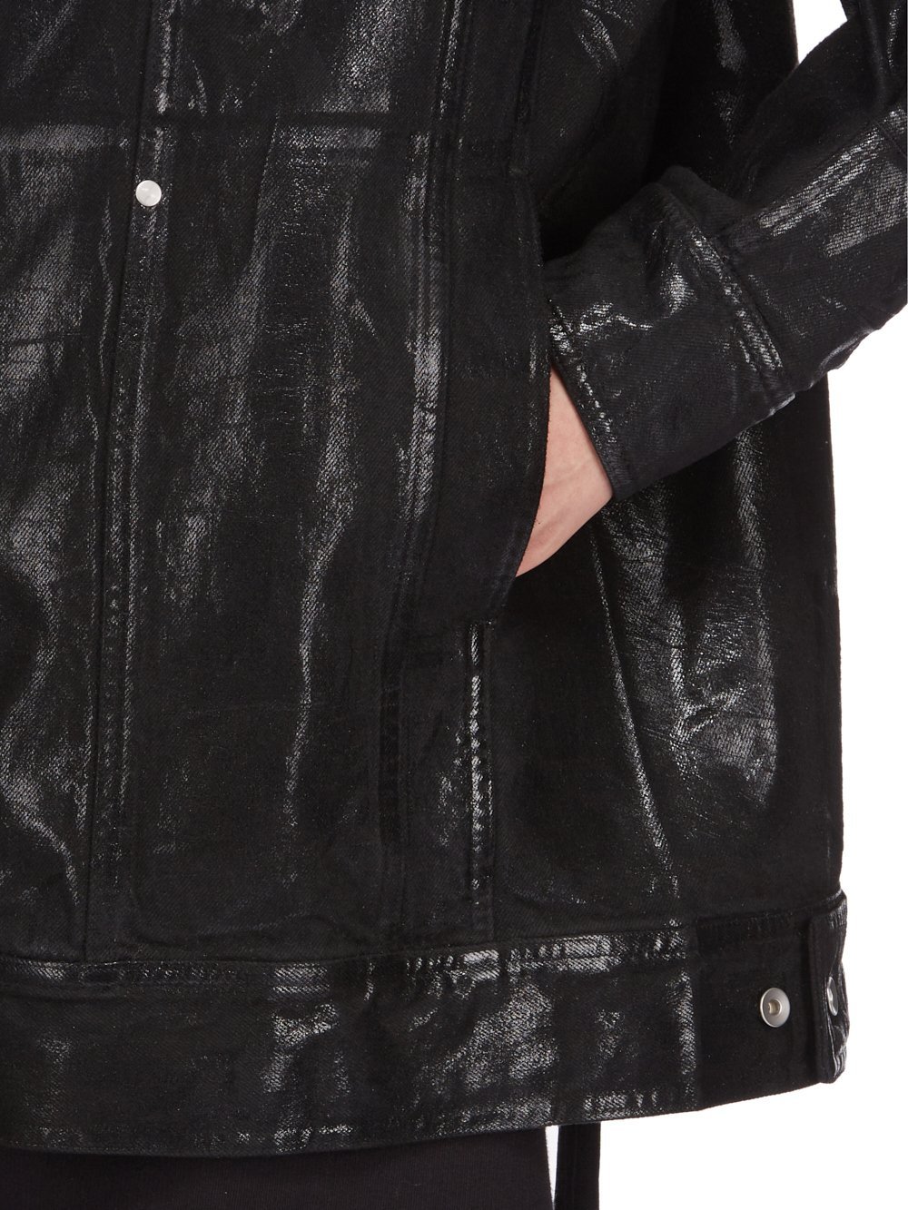 Rick Owens Tec Worker Denim Jacket In Black