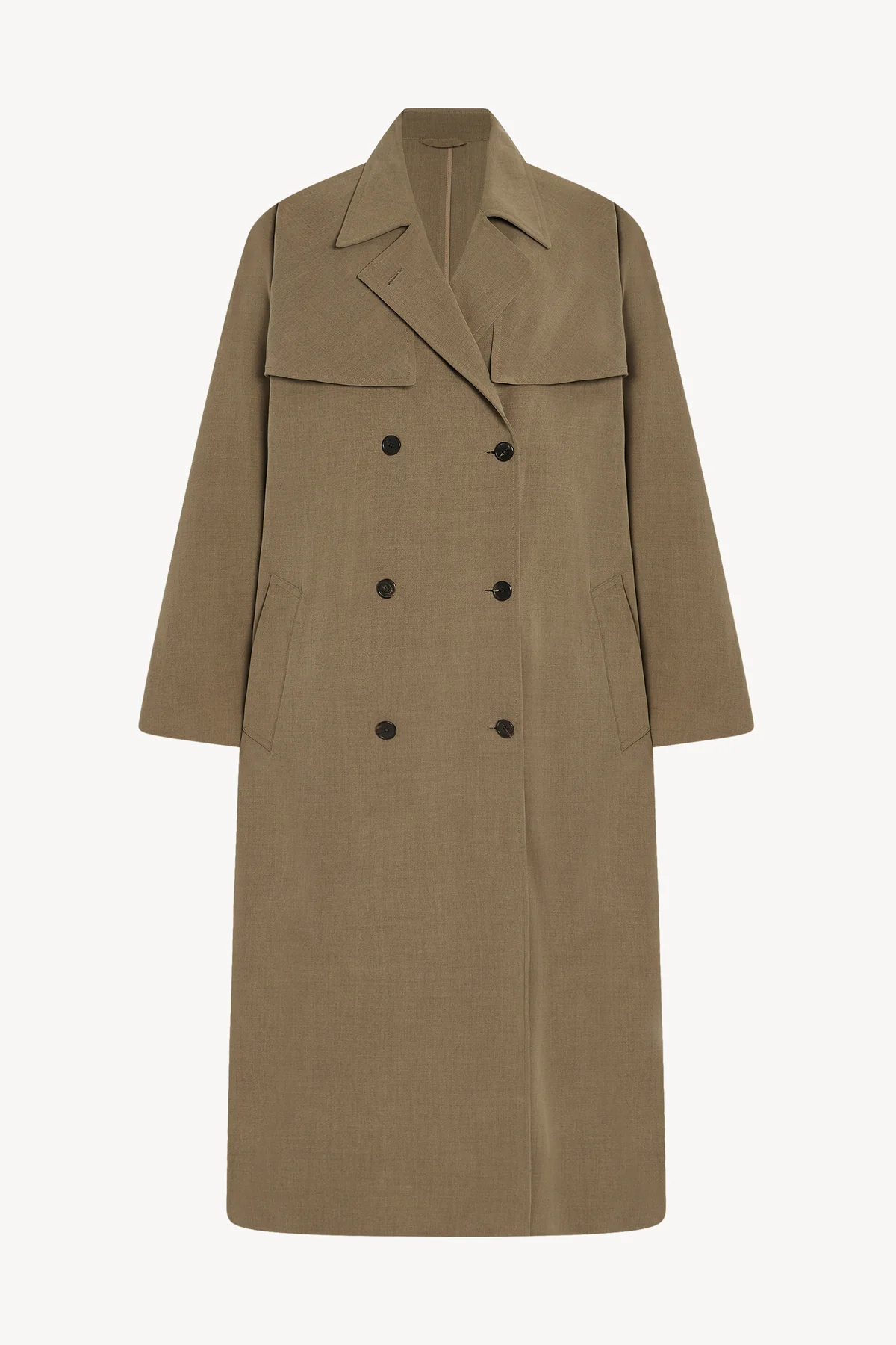 The Row Rhydian Coat Beige Grey In Nude