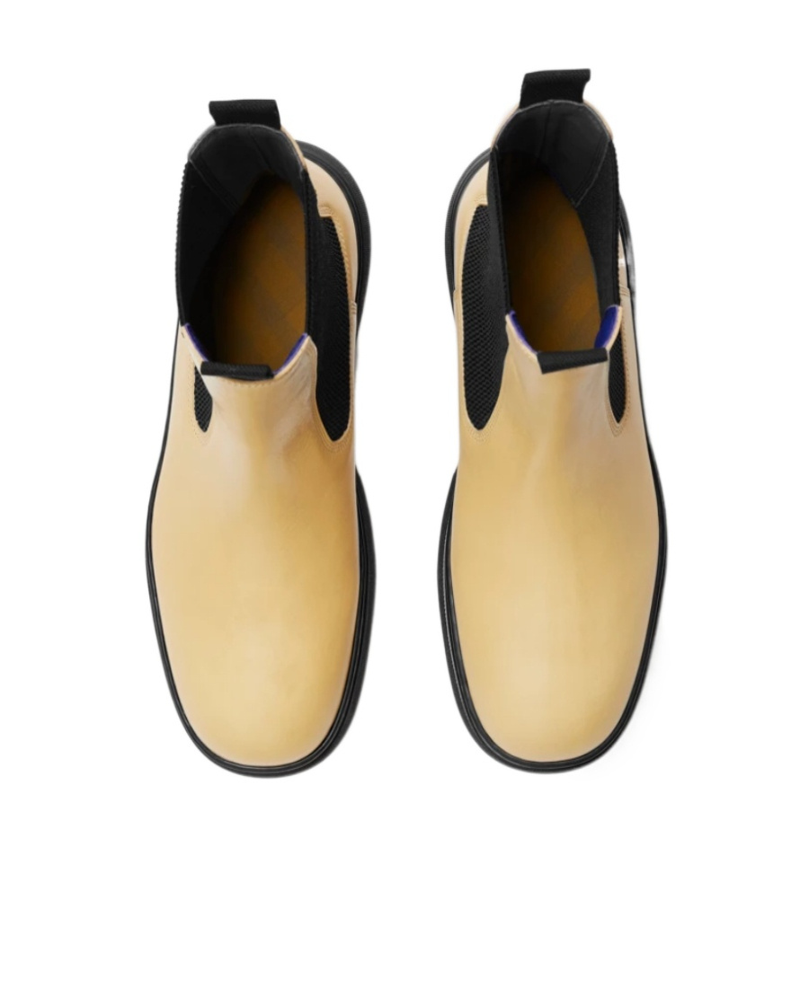 Burberry Woman Ankle Boots Sand Size 8 Leather In Nude