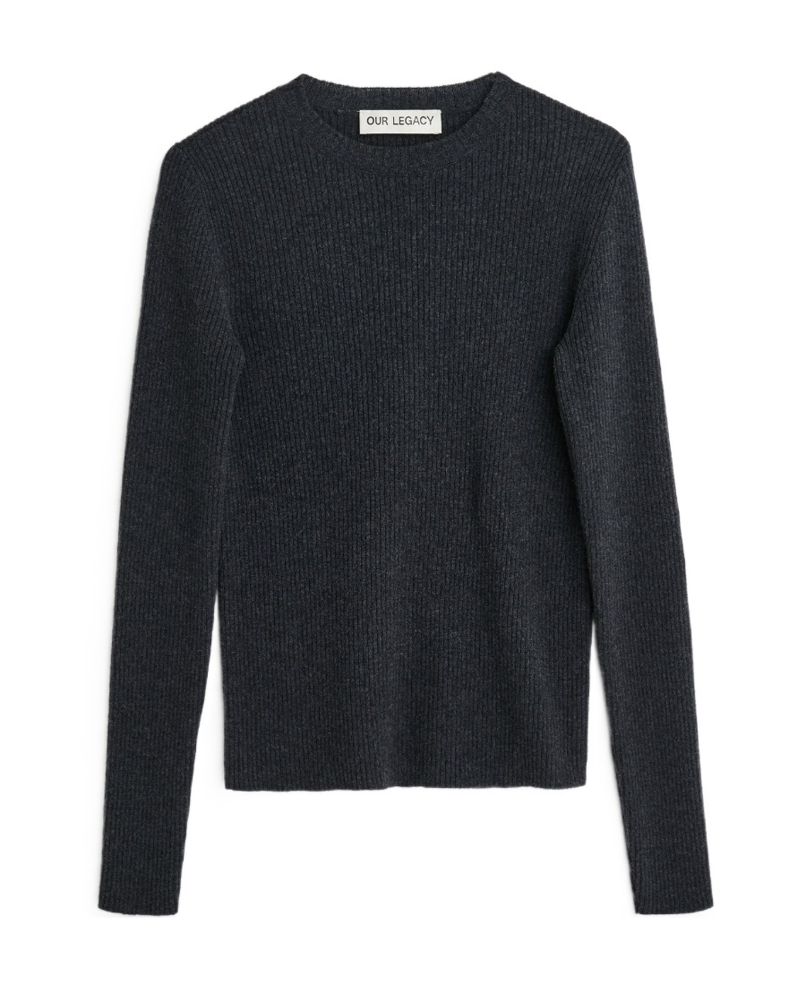 Shop Our Legacy Long-sleeved Wool Sweater In Black