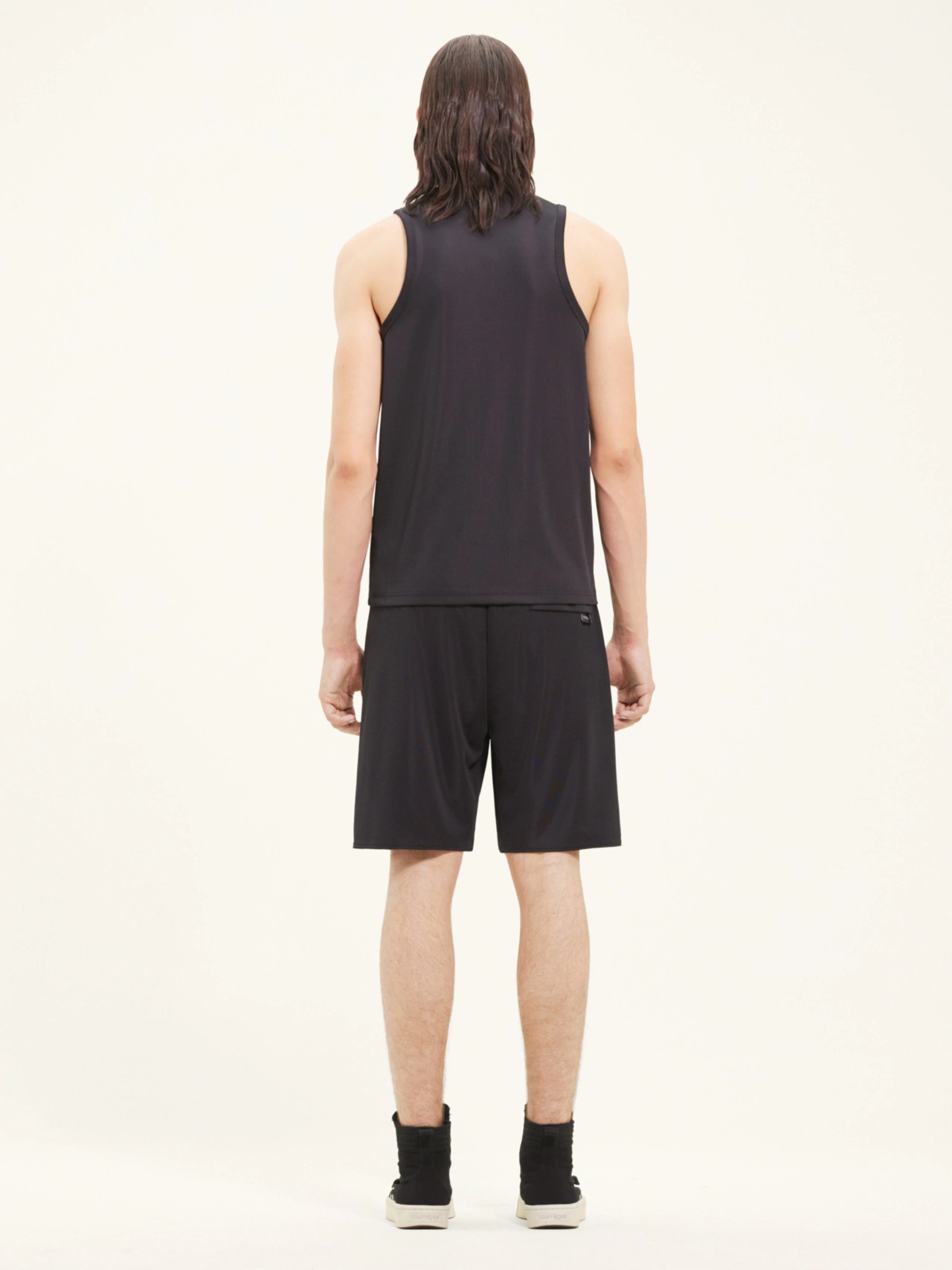 Courrèges Crewneck Straight Hem Tank Top In Black