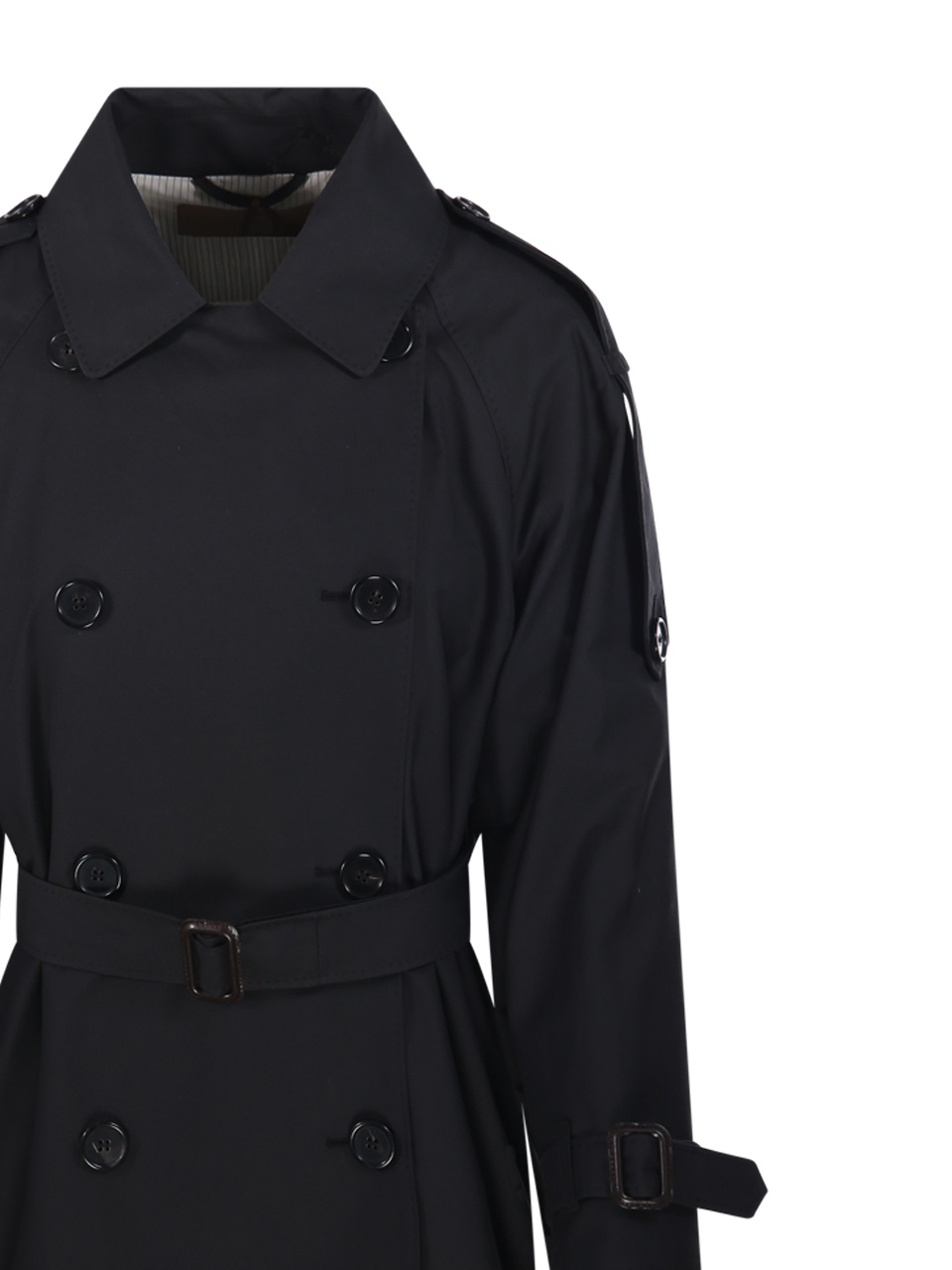Max Mara The Cube Caroline Short Trench Coat In Black