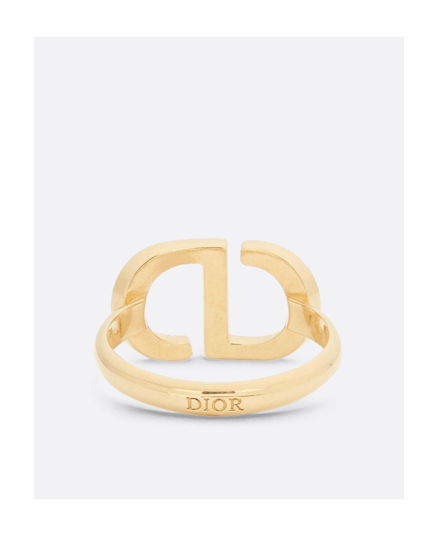 Dior Logo Petit Cd Ring In Yellow