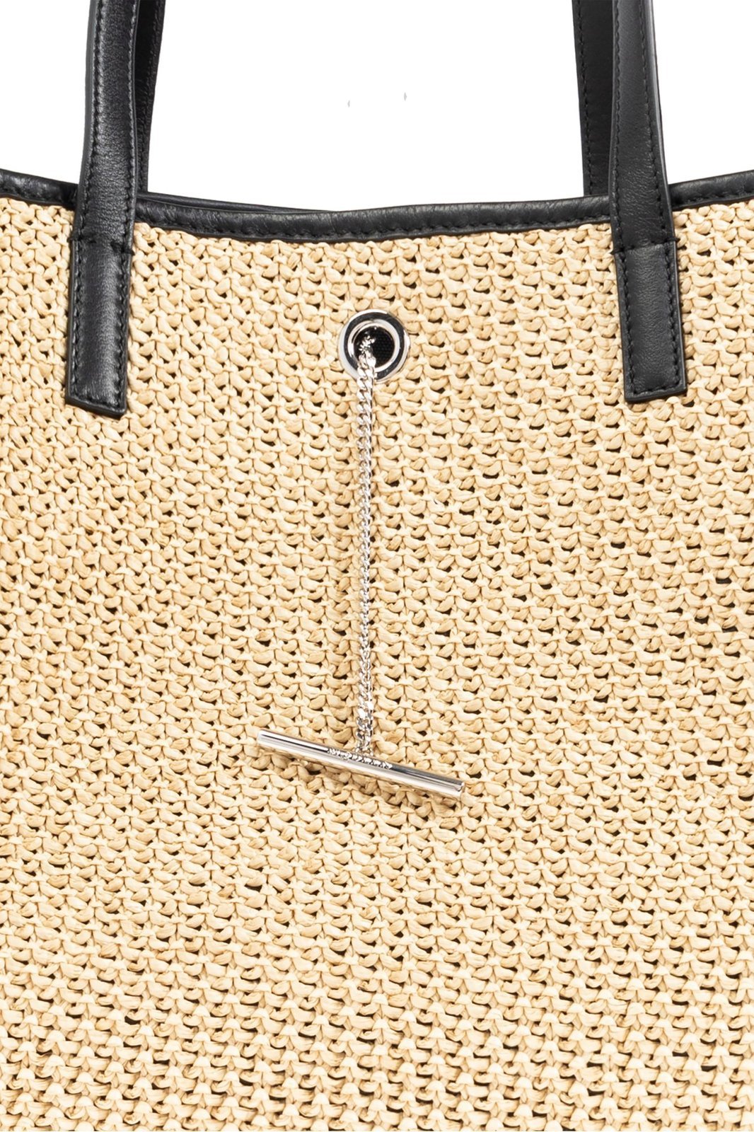 Alexander Mcqueen T-bar Chained Tote Bag In Nude