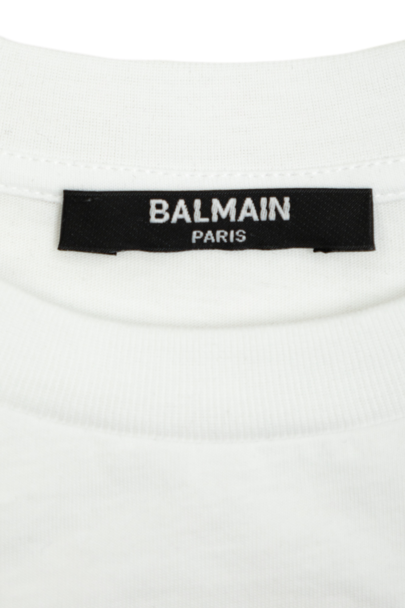 Shop Balmain Embroidered T-shirt In White