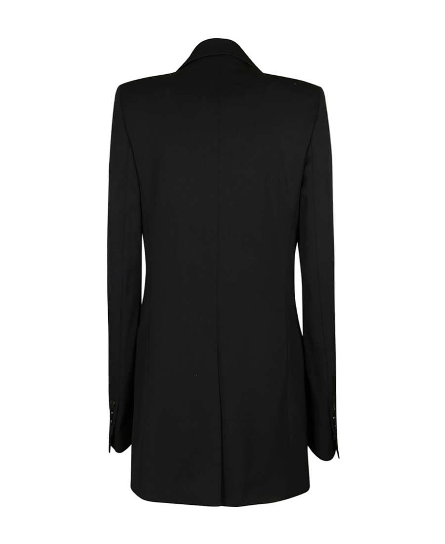 Ann Demeulemeester Denim Blazer With Notched Lapel And Flap Pockets In Black