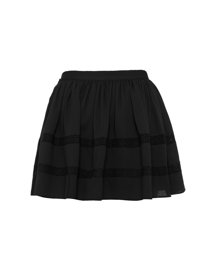 Armani Jeans Emblem Skirt In Black