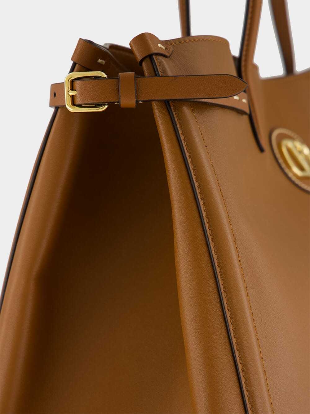 Valentino Medium Antibes Tote Bag In Brown