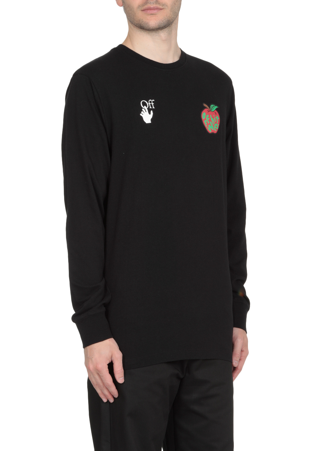 Off-white Open-necked Black Shirt In Black