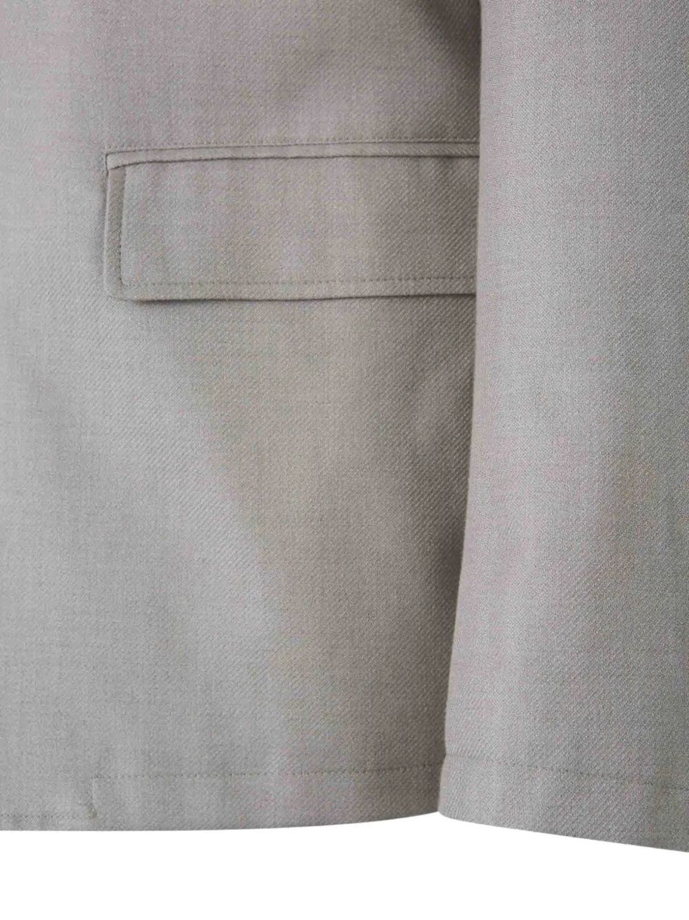 Herno Wool Coat In Gray