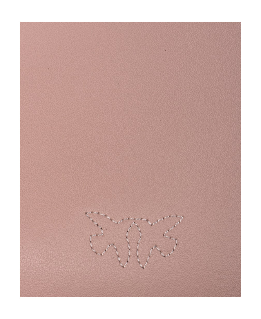 Shop Pinko Logo Plaque Chain-linked Clutch Bag