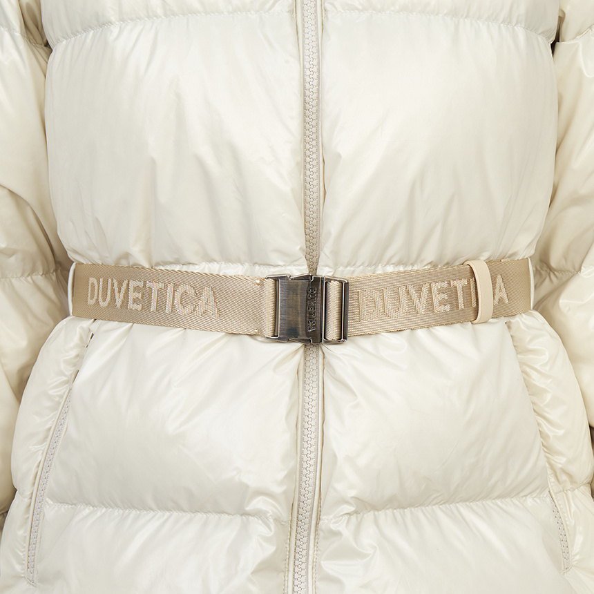 Duvetica Long-sleeved Down Jacket In White
