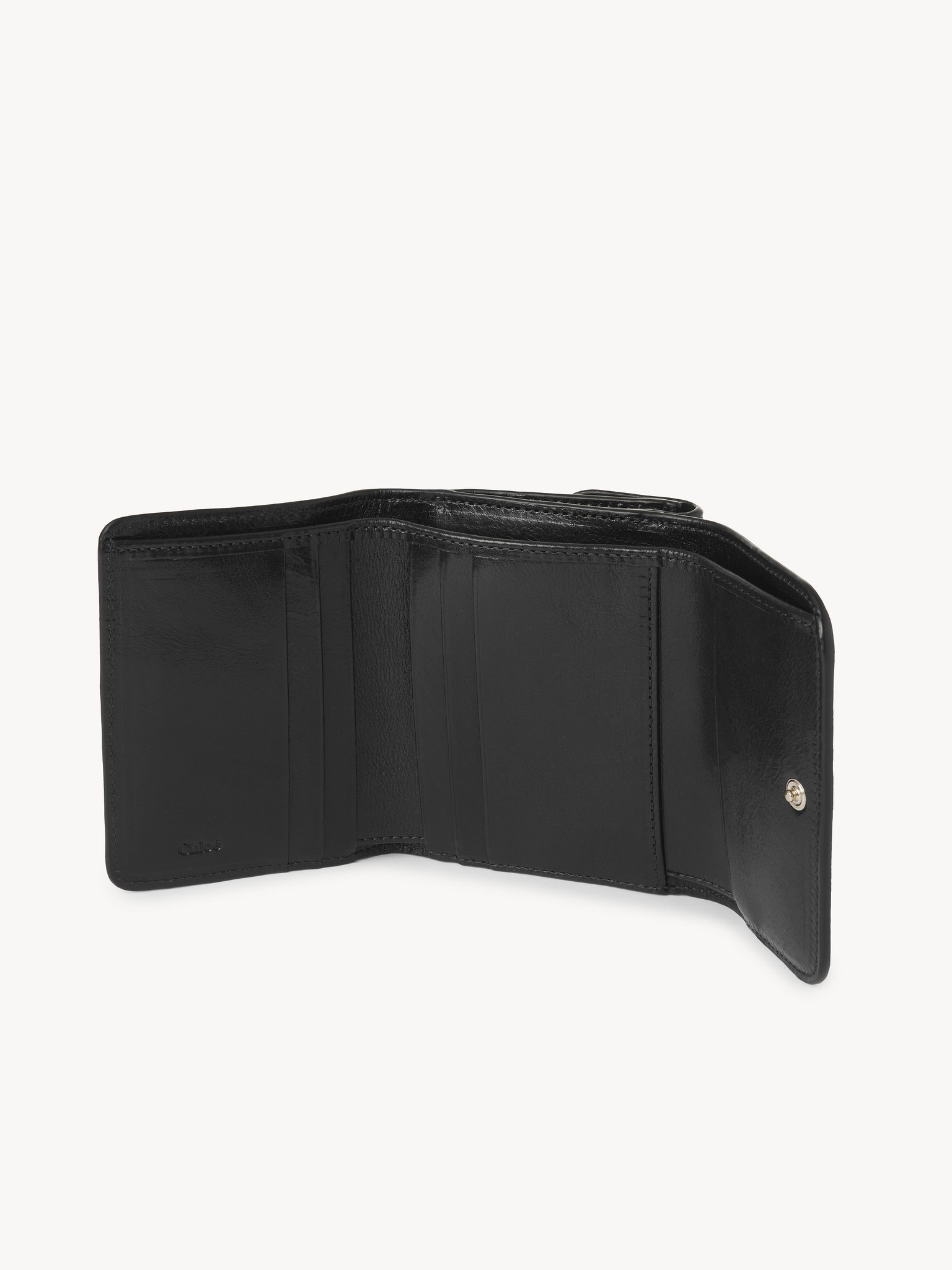 Chloé Small Three-fold Wallet In Black