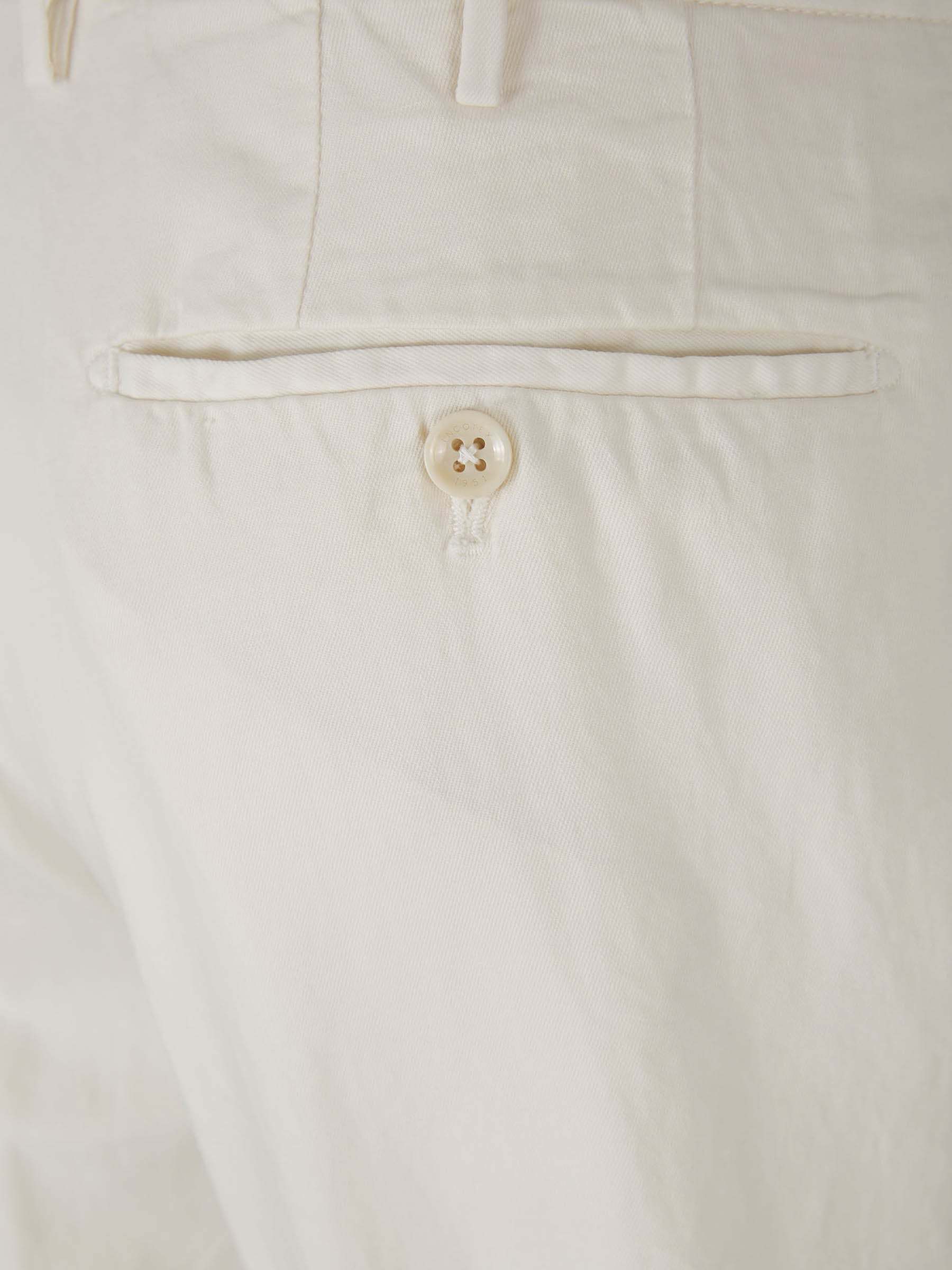 Incotex Belt Ring Casual Pants In White