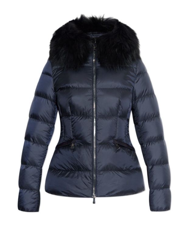 Moncler Boed Short Down Jacket In Blue