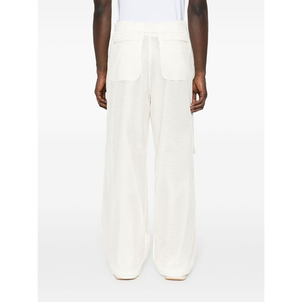 JIL SANDER LAYERED OPEN-KNIT TROUSERS