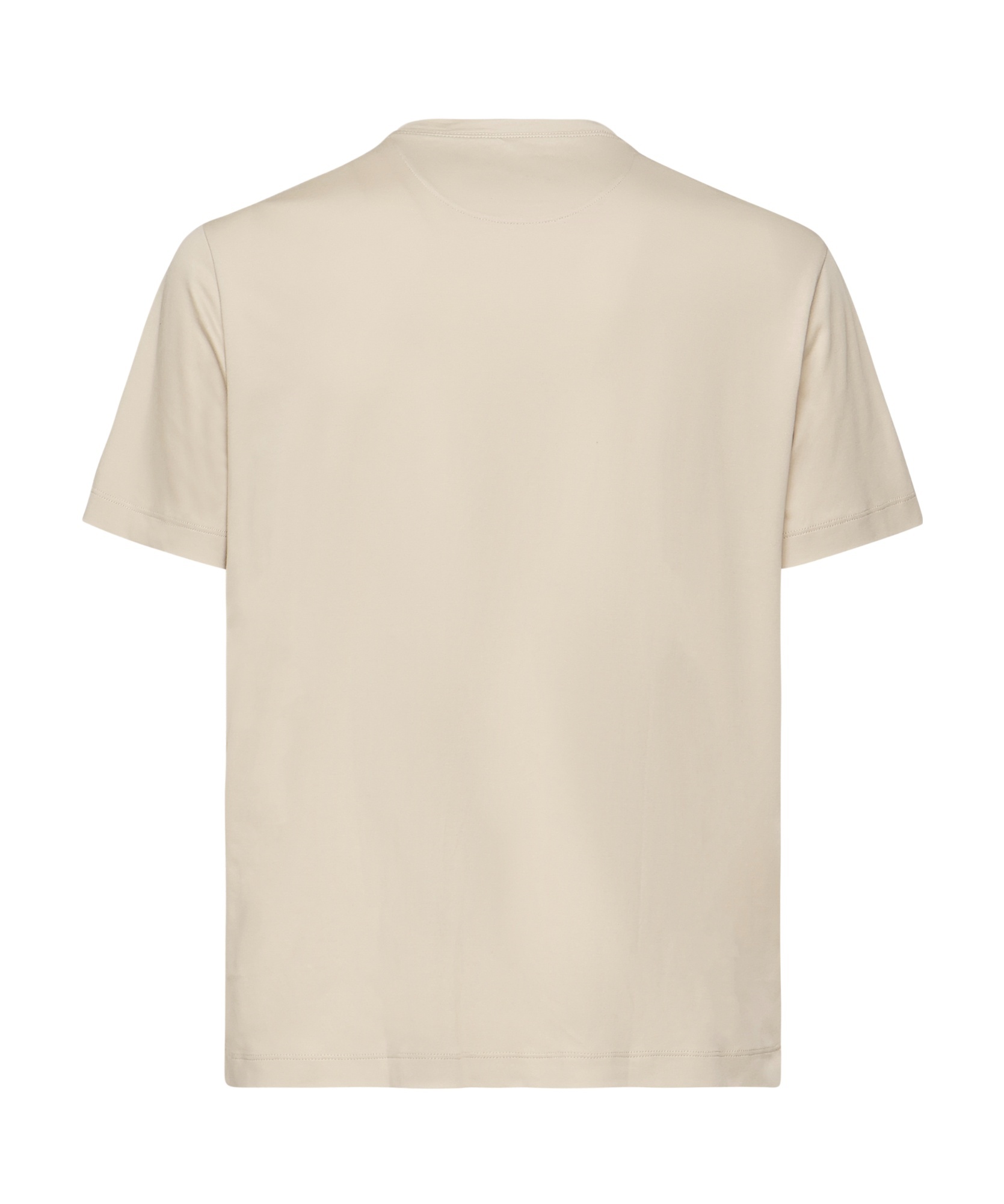 Eleventy Mens Sand And Lt. Gray Double-layered Crewneck Cotton T-shirt Xxl