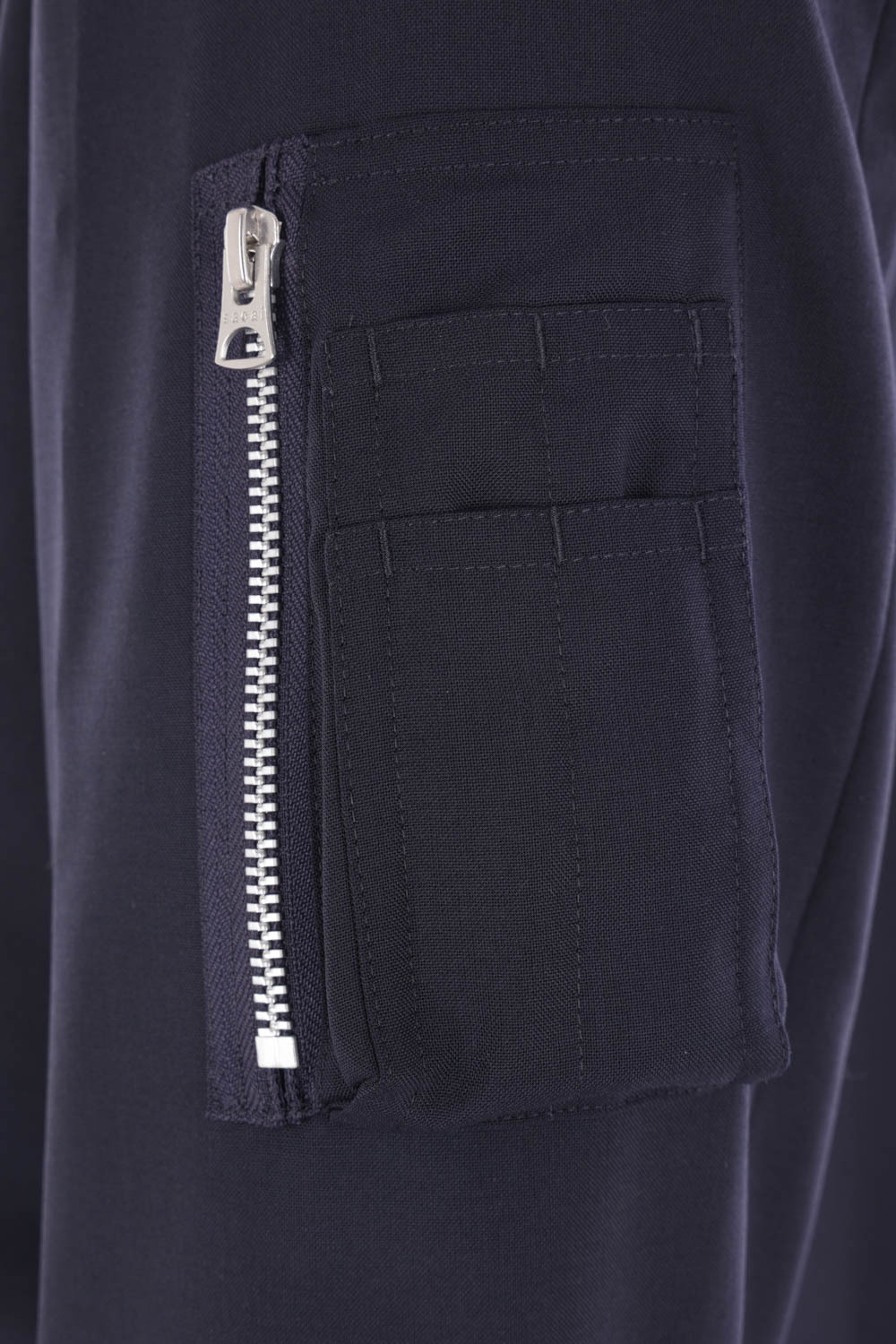 Sacai Zip-detail Button Jacket In Blue
