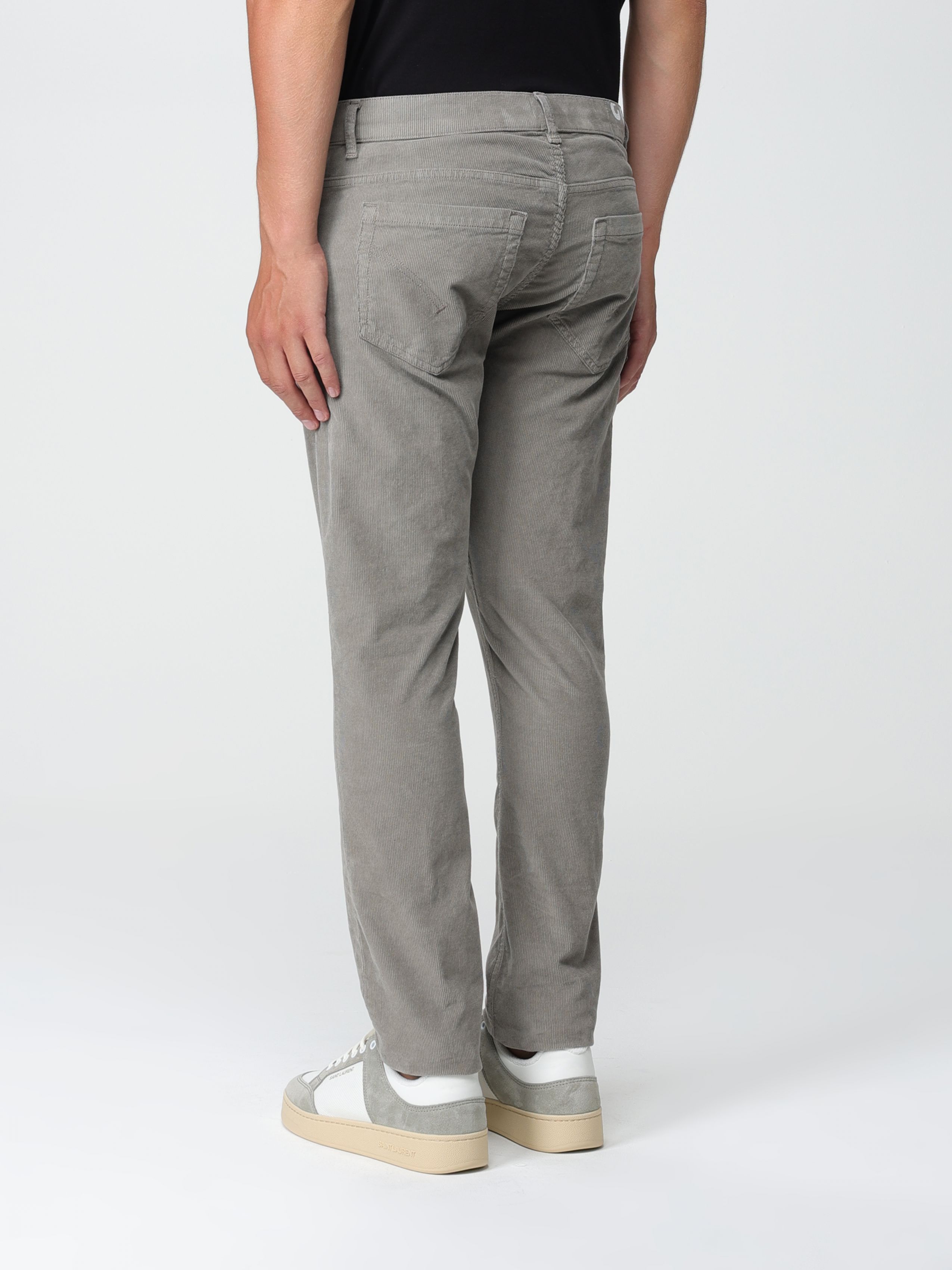 Dondup Belt-lined Casual Pants In Gray