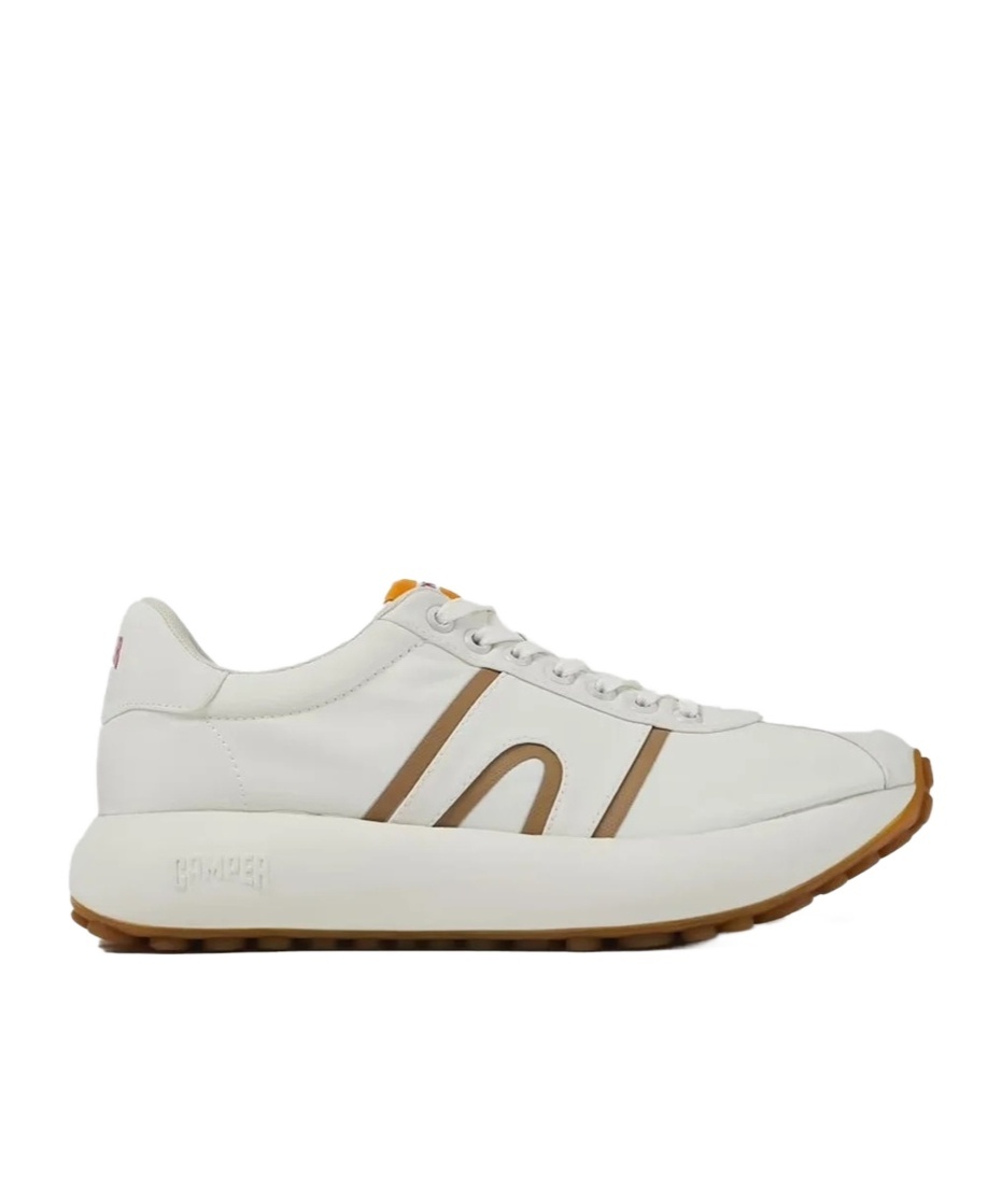 Camper Pelotas Athens Round-toe Lace-up Sneakers In White