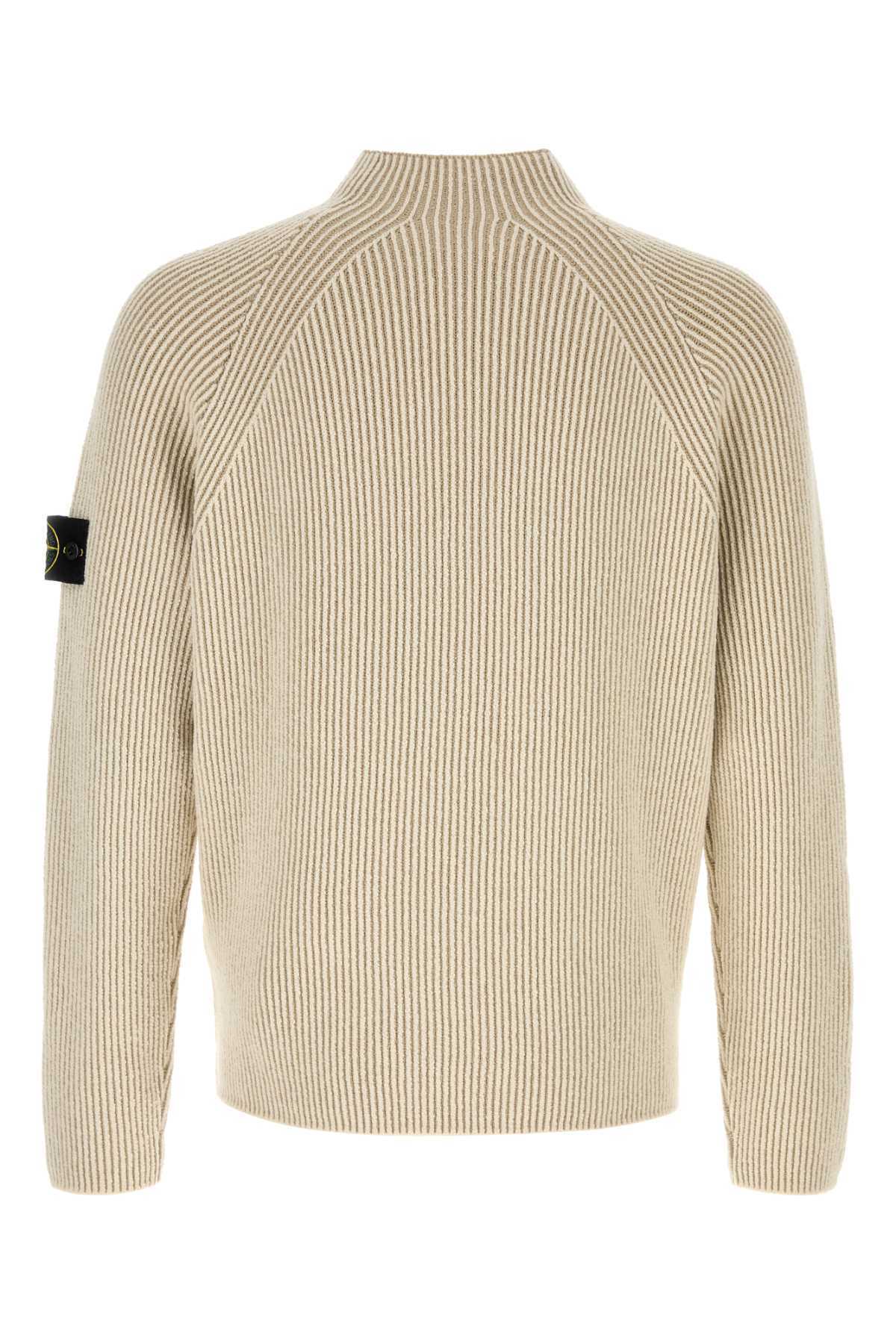 Stone Island Stretch Crew Neck Sweater In Neutral