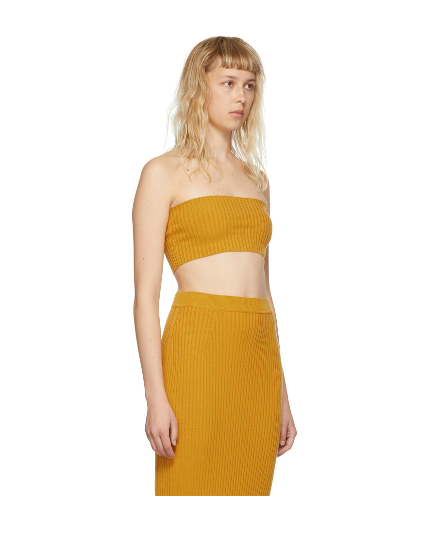 Chloé Yellow Wool Camisole In Nude
