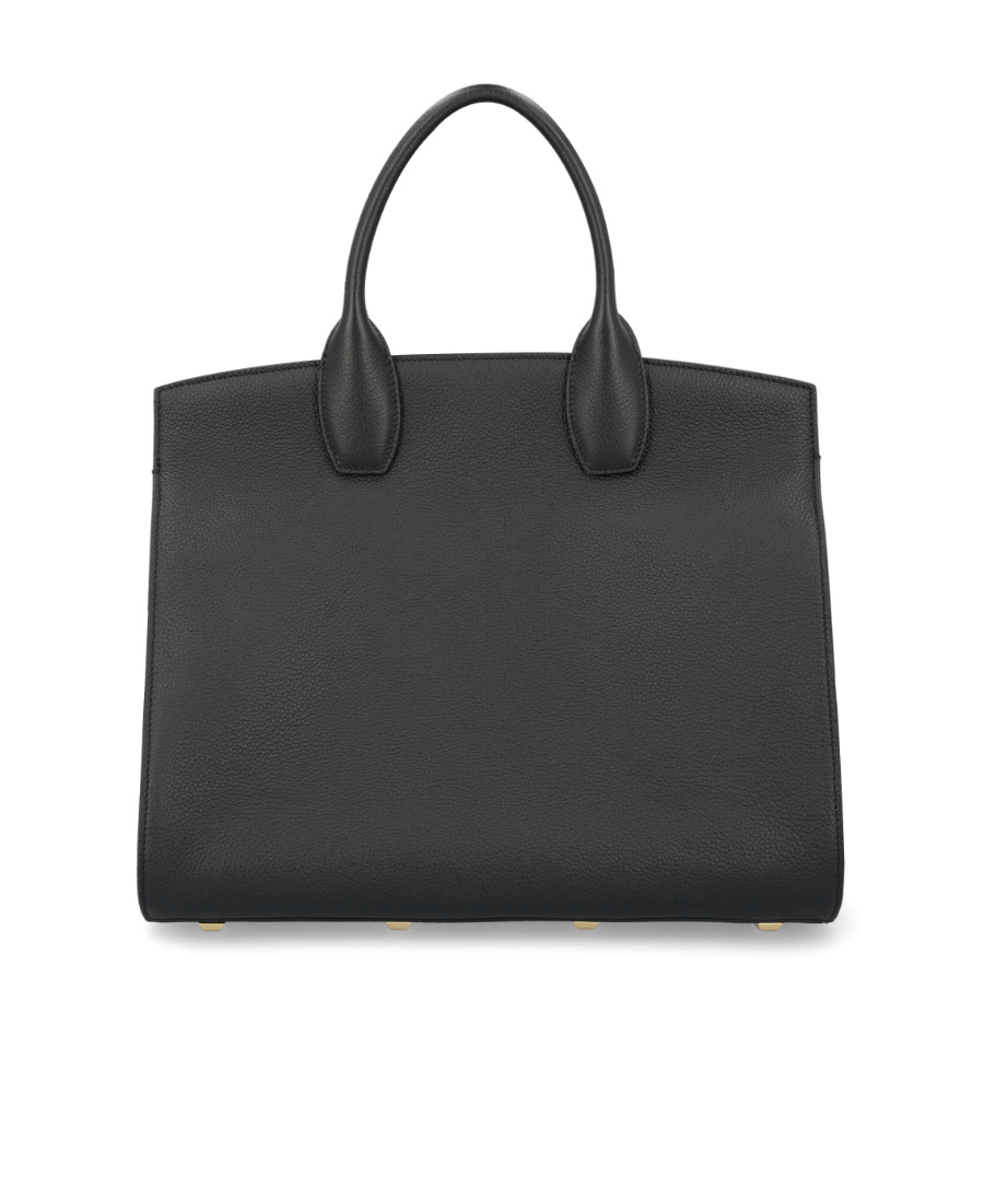 Ferragamo Studio Bag Small Leather Satchel In Black