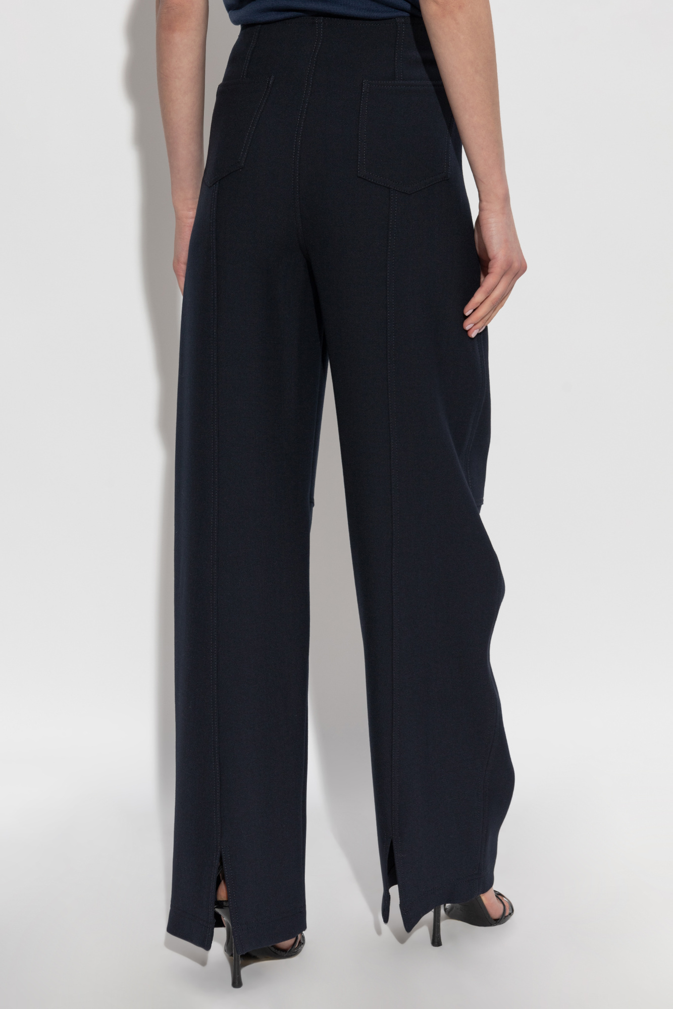 Etro Pleated Front Casual Pants In Black