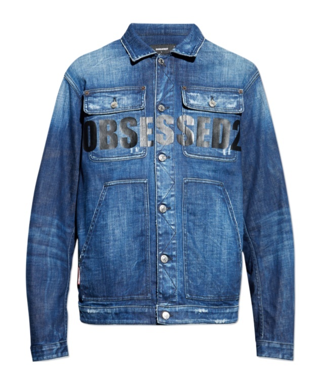Dsquared2 Long Sleeve Denim Jacket In Blue