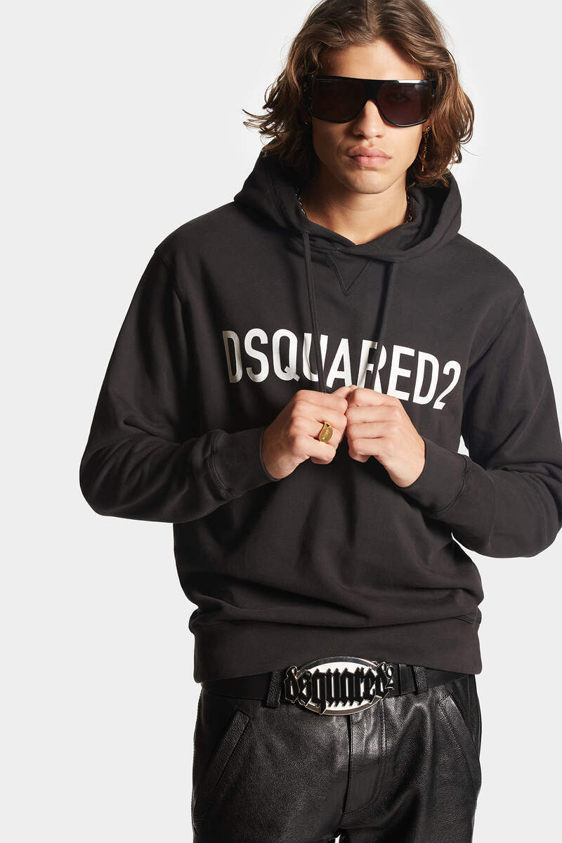 Shop Dsquared2 Cool Fit Logo-print Hoodie In Black