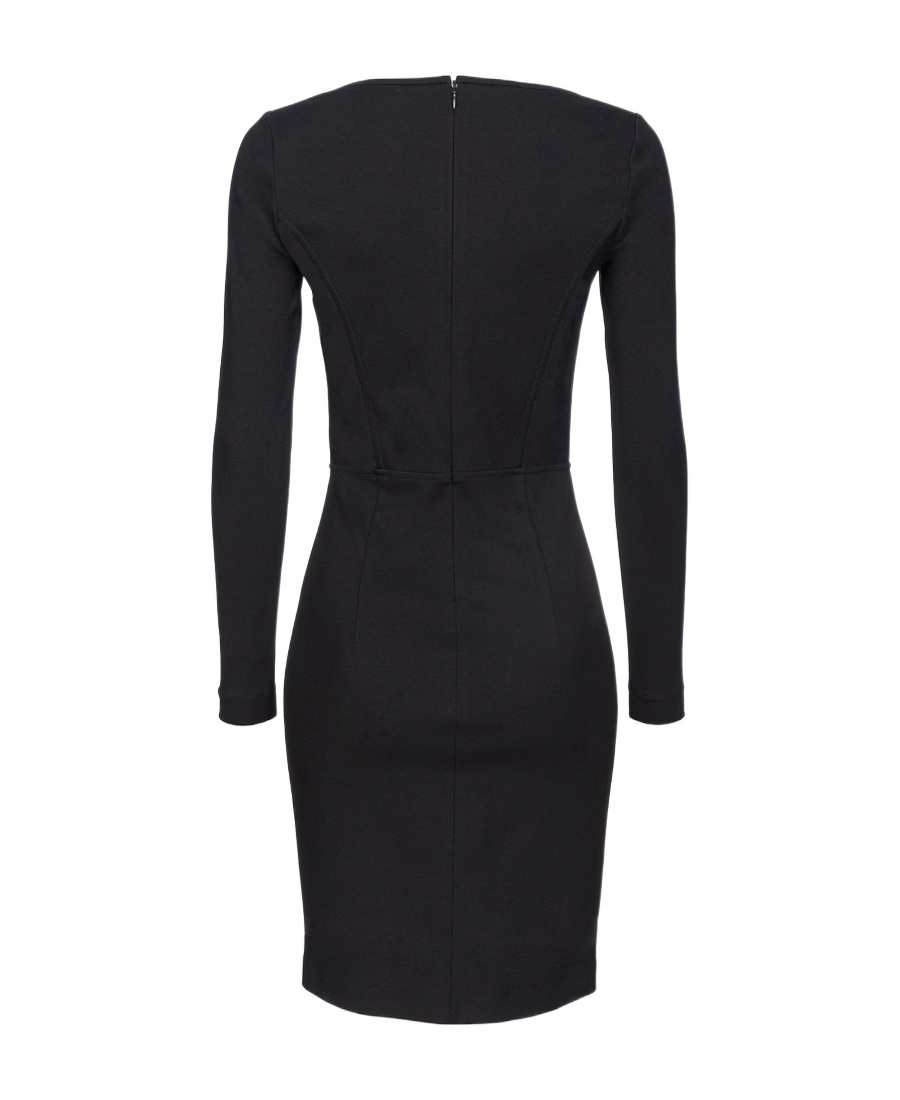 Pinko Corset-style Long-sleeve Minidress In Black