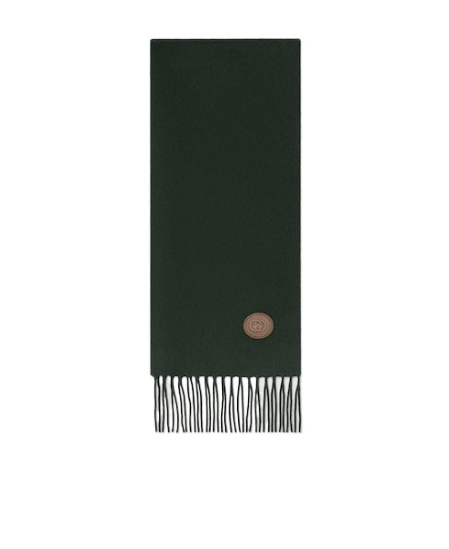 Gucci Two-tone Reversible Cashmere Scarf In Black