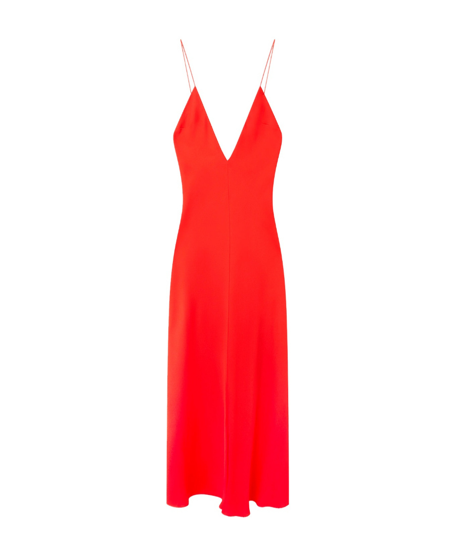 Stella Mccartney Stella Mc Cartney Maxi V Neck Dress In Red