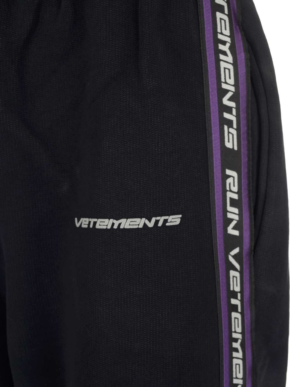 Vetements Logo-tape Track Pants In Black