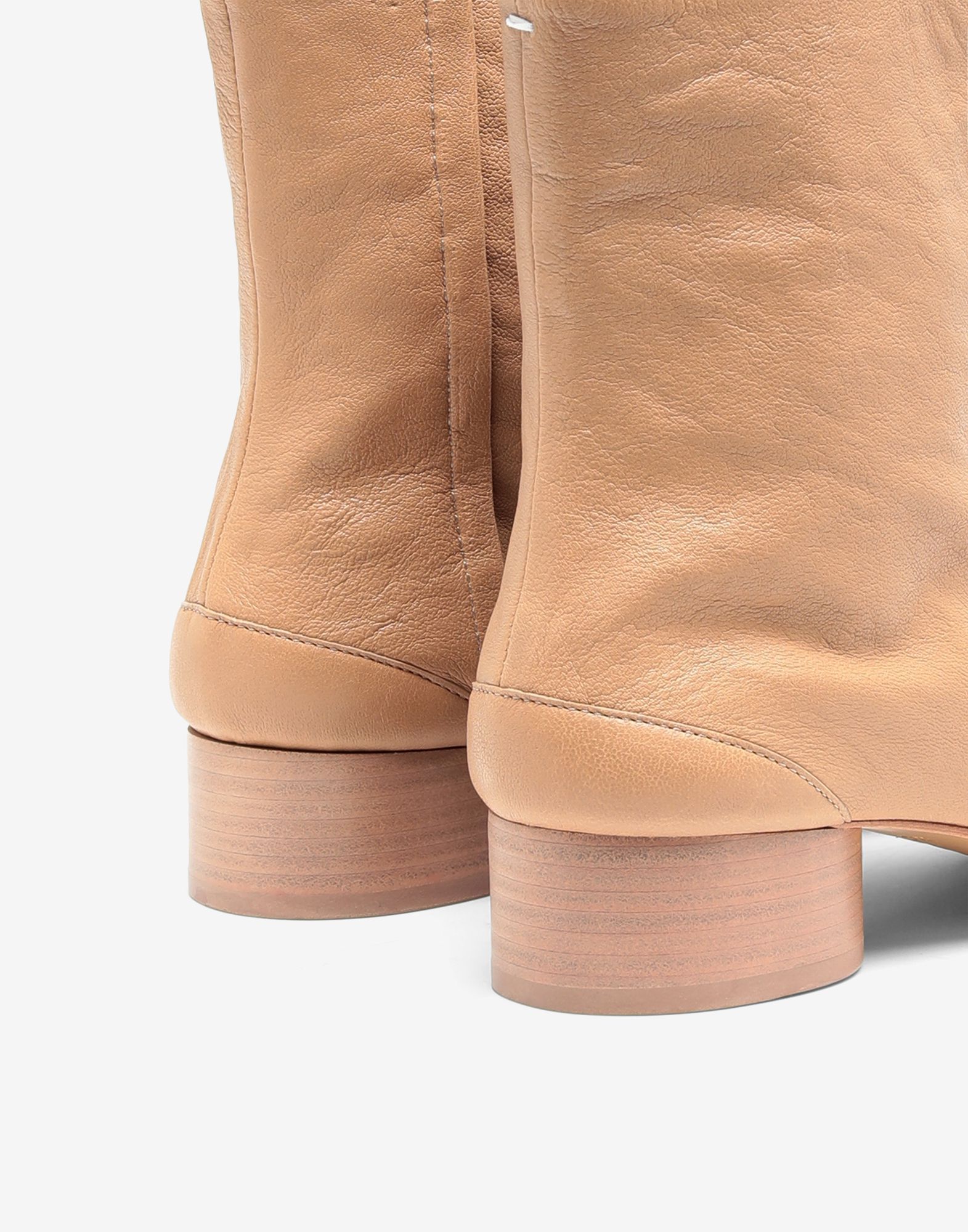 Maison Margiela Beige Ankle Boots In Nude