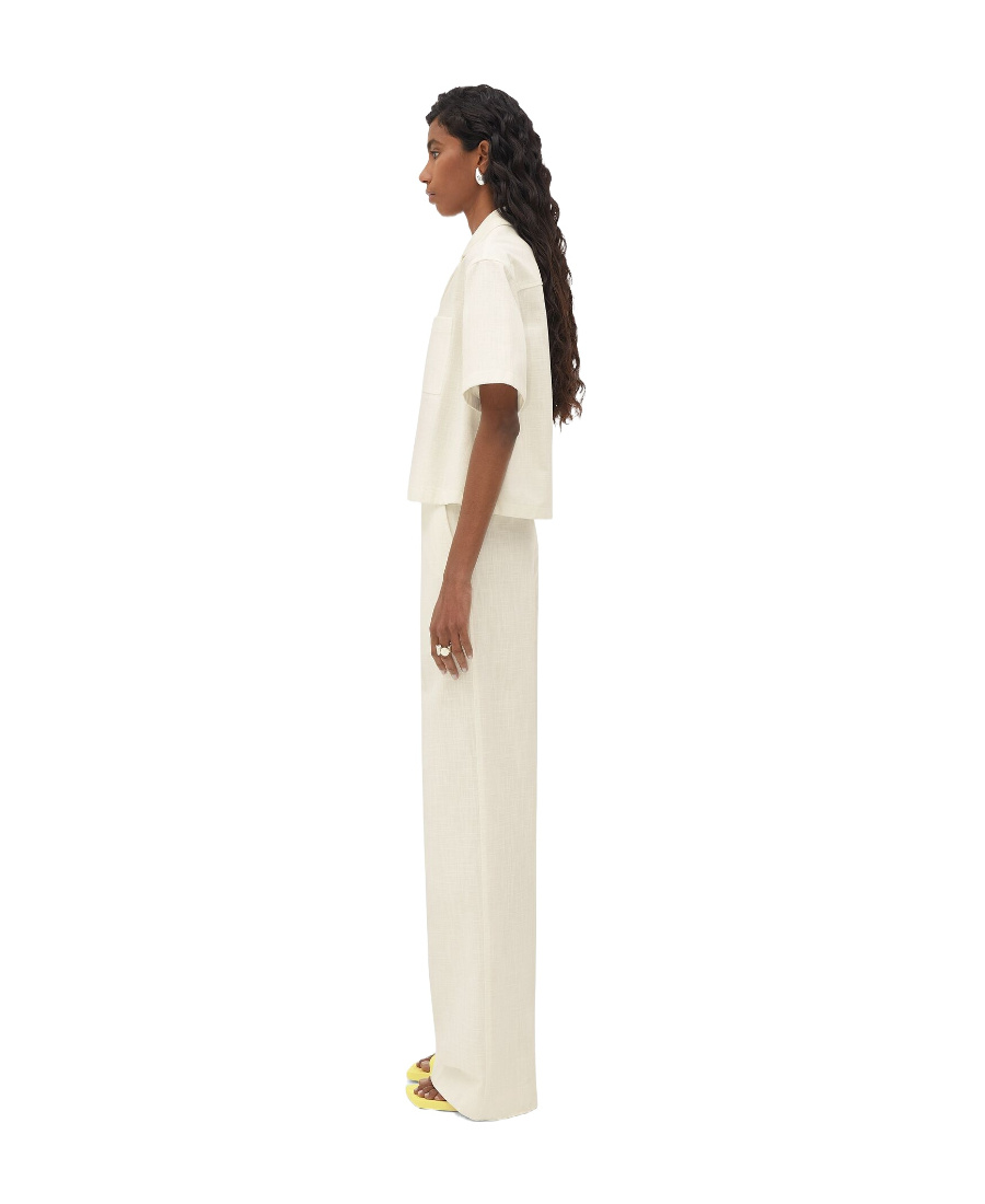 Bottega Veneta Logo Short-sleeved Shirt In Neutral