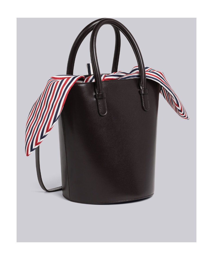 THOM BROWNE RWB-STRIPE BUCKET BAG